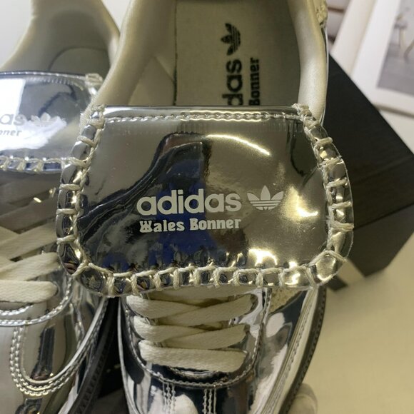 New Adidas Samba x Wales Bonner Silver Metallic - Picture 3 of 10